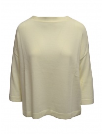 Ma'ry'ya cream white merino wool sweater YFK043 1WHITE