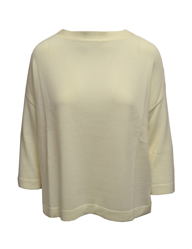 Ma'ry'ya cream white merino wool sweater YFK043 1WHITE women s knitwear online shopping