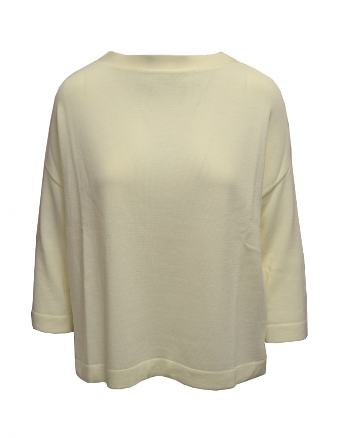 Ma'ry'ya maglia bianco panna in lana merino YFK043 1WHITE maglieria donna online shopping