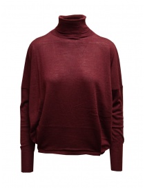 Ma'ry'ya burgundy cashmere and merino wool turtleneck YFK073 6BORDEAUX