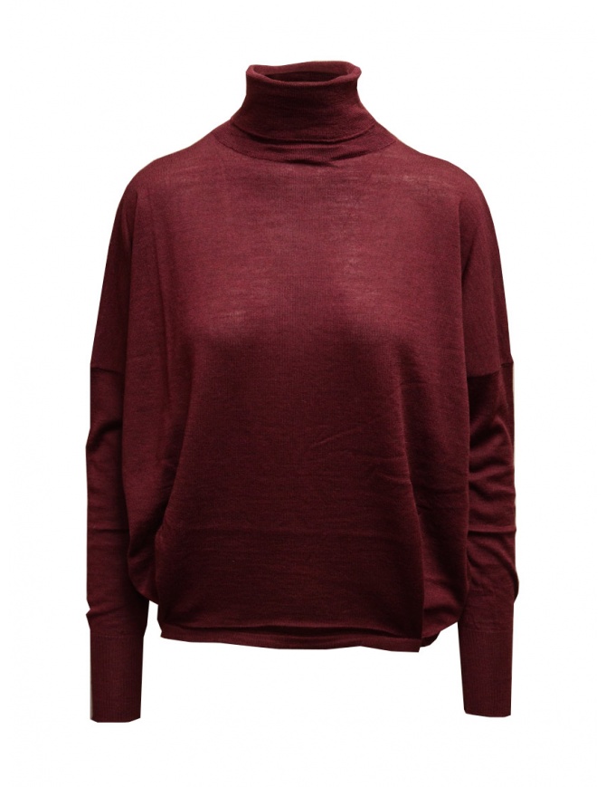 Ma'ry'ya burgundy cashmere and merino wool turtleneck YFK073 6BORDEAUX women s knitwear online shopping