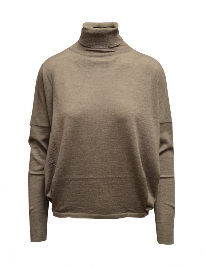 Ma'ry'ya turtleneck in taupe cashmere blend YFK073 3TAUPE women s knitwear online shopping