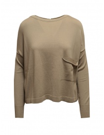 Women s knitwear online: Ma'ry'ya boxy sweater in walnut merino wool