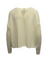 Ma'ry'ya sweater in white merino wool with front pocket shop online women s knitwear