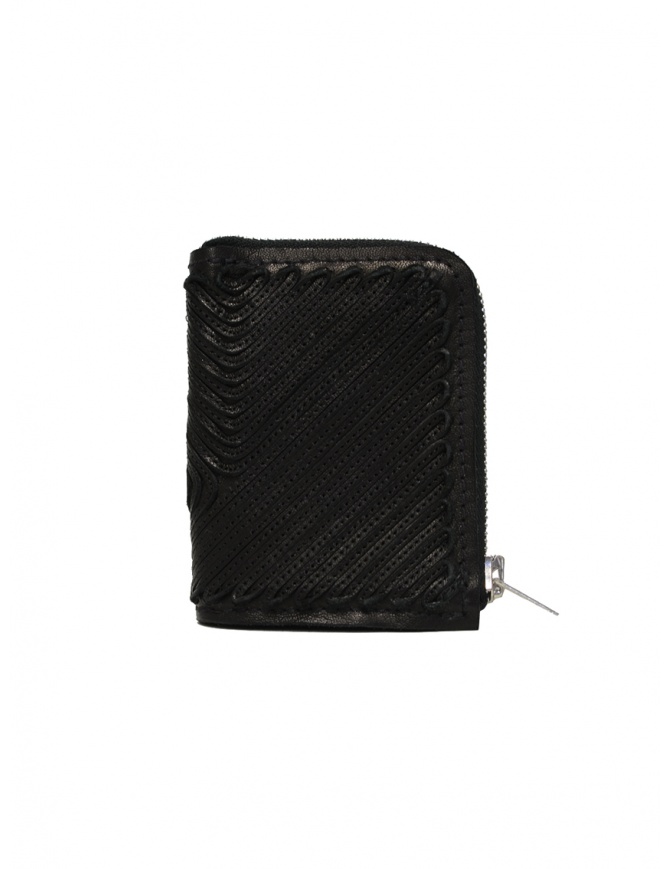 Guidi W7_RC portamonete in pelle nera ricamata W7_RC KANGAROO FG BLKT Guidi W7_RC portamonete in pelle nera ricamata W7_RC KANGAROO FG BLKT portafogli online shopping