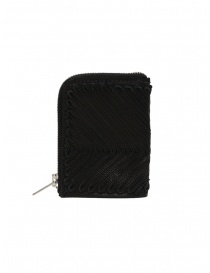Guidi W7_RC coin purse in black embroidered leather wallets buy online