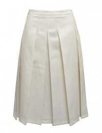 Sara Lanzi white pleated A-line skirt 03C.01 MILK order online