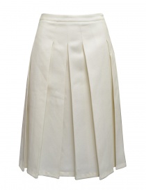 Sara Lanzi white pleated A-line skirt on discount sales online