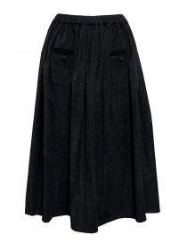 Sara Lanzi skirt in very fine ribbed black velvet 04E.09 BLACK order online