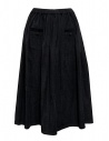 Sara Lanzi skirt in very fine ribbed black velvet buy online 04E.09 BLACK