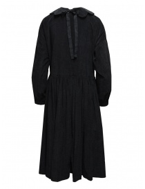 Sara Lanzi black velvet dress with flower collar buy online