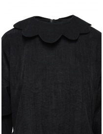 Sara Lanzi black velvet dress with flower collar price