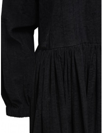 Sara Lanzi black velvet dress with flower collar womens dresses buy online