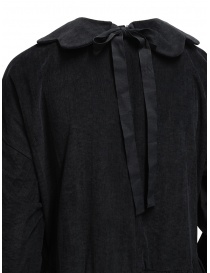 Sara Lanzi black velvet dress with flower collar womens dresses price