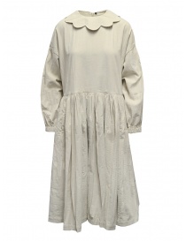 Sara Lanzi abito in velluto beige con colletto a fiore 03E.03 SAND ordine online