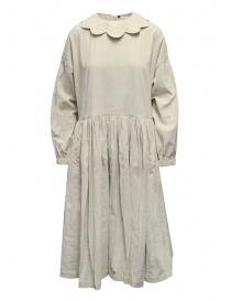 Sara Lanzi beige velvet dress with flower collar on discount sales online