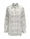 Sara Lanzi white shirt with black flowers printed buy online 05F.29 WILD BERRY PR
