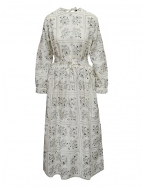 Sara Lanzi abito lungo bianco a stampa floreale nera 01F.29 WILD BERRY PR order online