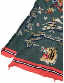 Kapital Happy green wool scarf with dragon scarves buy online