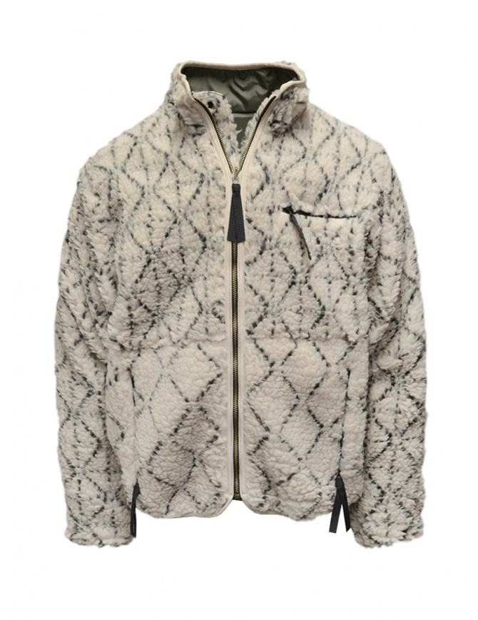 Kapital Do-Gi Sashiko Boa giacca blouson reversibile in felpa EK-1025 ECRU giubbini uomo online shopping