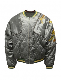 Giubbini uomo online: Kapital giacca bomber-cuscino khaki con tigre ricamata