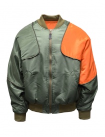 Kapital bomber-pillow in khaki and orange color online