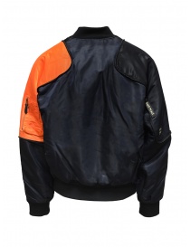 Kapital bomber-cuscino nero e arancio