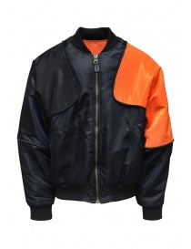 Giubbini uomo online: Kapital bomber-cuscino nero e arancio