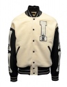 Kapital I-Five Varsity wool bomber jacket with leather sleeves buy online EK-1134 ECRU