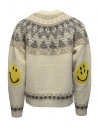 Kapital maglione in lana ecru con Smilie sui gomitishop online maglieria uomo
