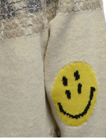 Kapital ecru wool sweater with Smilie on the elbows price