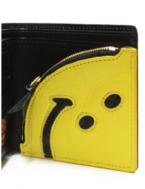 Kapital Rain Smile wallet in black leather