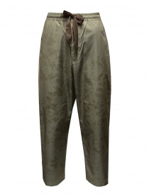 Kapital khaki trousers with elastic and drawstring K2109LP106 KHAKI