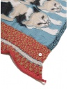 Kapital Japan Mike Happy blue wool scarf with cats EK-1518 BLUE price