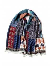 Kapital Village Gabbeh turquoise multicolored scarf buy online