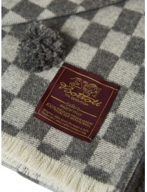 Lanificio Bottoli Scacco Matto grey checked plaid in merino wool price