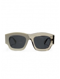 Kuboraum C8 oversized white and transparent sunglasses C8 54-21 MIK 2grey