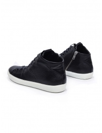 Leather Crown EARTH sneakers alte in pelle nera prezzo