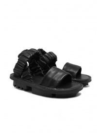 Trippen Synchron black leather sandals with elasticated straps on discount sales online