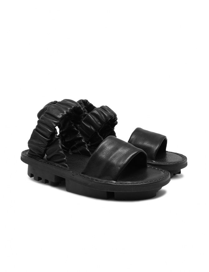 Trippen Synchron sandali neri in pelle con cinturini elastici SYNCHRON BLK-SAT BLK-WAW TC BLK calzature donna online shopping