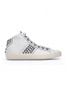 Leather Crown STUDBORN sneakers alte borchiate biancheshop online calzature uomo