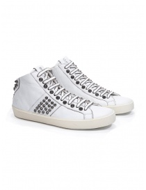 Leather Crown STUDBORN sneakers alte borchiate bianche MLC167 20125 order online