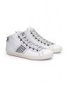 Leather Crown STUDBORN studded mid top sneakers in white buy online MLC167 20125
