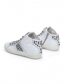 Leather Crown STUDBORN sneakers alte borchiate bianche prezzo