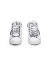 Leather Crown STUDBORN studded mid top sneakers in white MLC167 20125 buy online