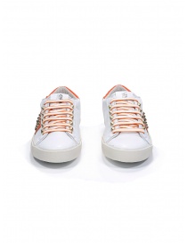 Leather Crown STUDLIGHT sneakers borchiate bianche e arancioni prezzo