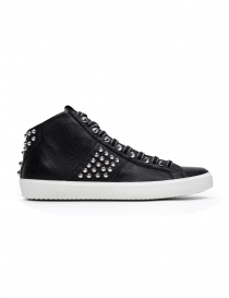 Leather Crown STUDBORN sneakers alte borchiate nere