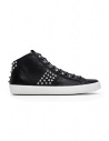 Leather Crown STUDBORN black studded mid top sneakers shop online womens shoes