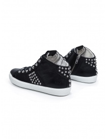Leather Crown STUDBORN black studded mid top sneakers price