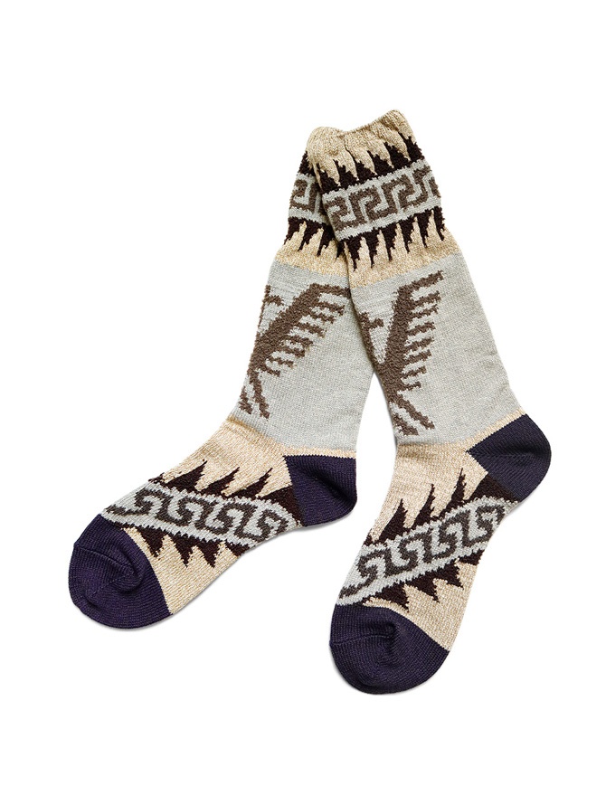 Kapital 96 Yarns Cowichan beige socks EK-1160 BEIGE socks online shopping